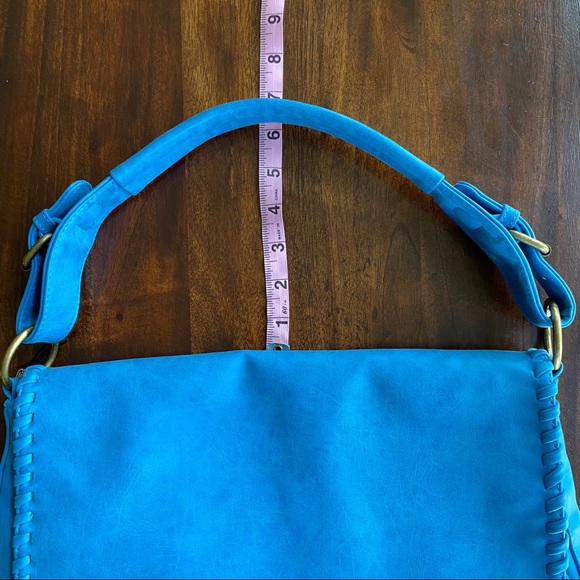 Hayden Harnett Teal Blue Sienna Shoulder Bag - Picture 5 of 9